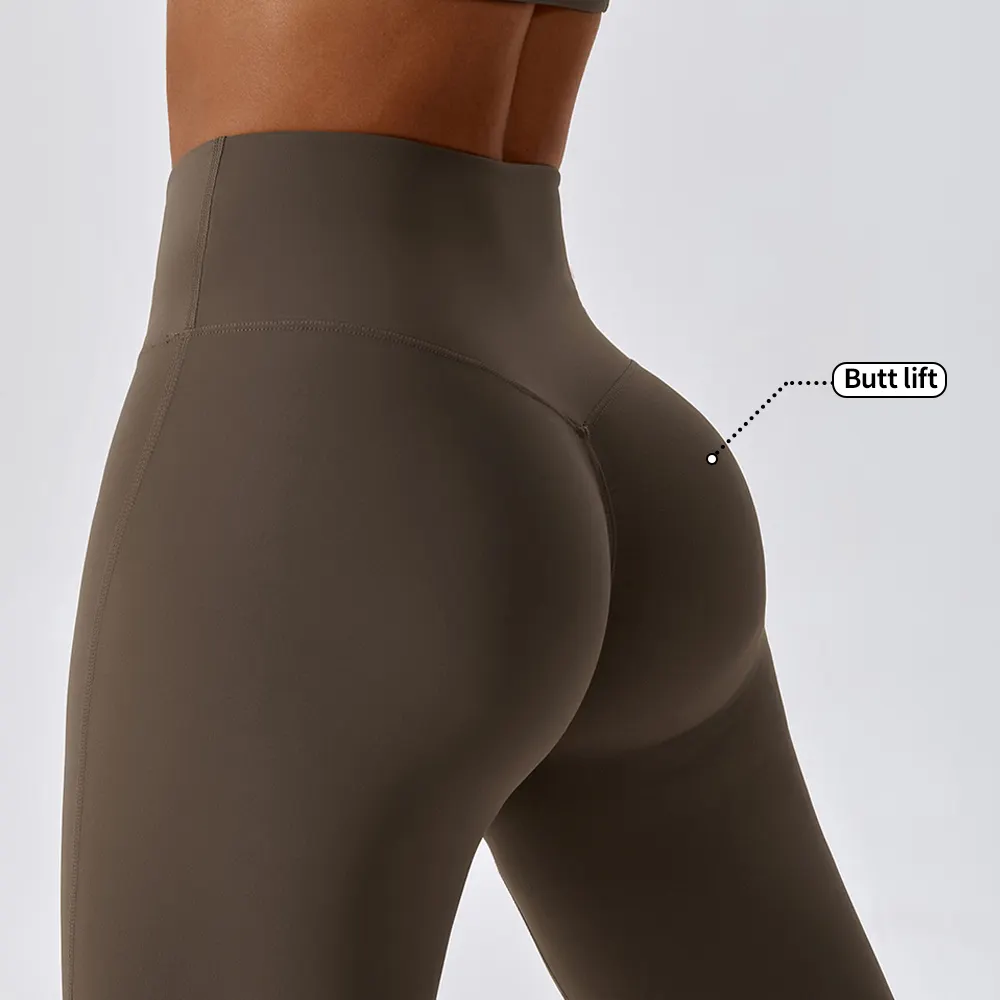 Nuevo listado Cintura alta Blank Butt Lifter Mujeres Suave Cómodo Fitness Yoga Pantalones