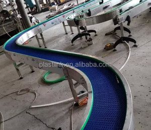 PL 7100 Flex Flush Grid Conveyor Modular Plastic Belt with <strong>Positrack</strong> Turning Flat Limit Type Modular Belt - Product Image 4