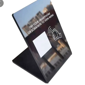 Soporte de menú de revisión de Google NFC de PVC personalizado con código QR - Product Image 3