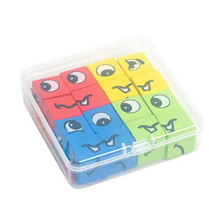 Fine Workmanship Expression Puzzle Game <strong>Building</strong> <strong>Blocks</strong> Toys <strong>Pattern</strong> Matching Face Change Cube Game Face Changing Magic Cube - Product Image 1