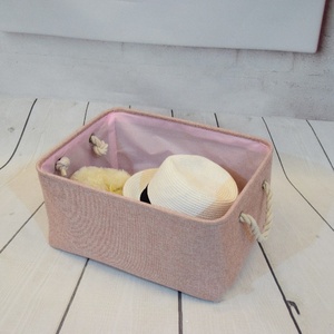 Đóng Mở Thoáng Khí Vải Lanh Lưu Trữ Giỏ Vuông EVA Polyester Vải Với Có Thể Gập Lại Tính Năng Cho Tạp Chí Cổ - Product Image 5