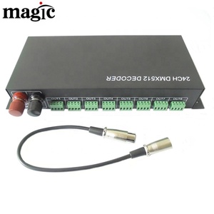 24-канальный многоканальный декодер DMX 512 RGB Светодиодная лента контроллер постоянного напряжения DMX диммер DC12V-24V 2A/CH
