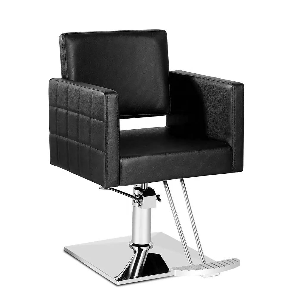 Sedia da salone nera per parrucchiere sedia da barbiere idraulica stile classico bellezza Spa attrezzature sedie da parrucchiere in vendita