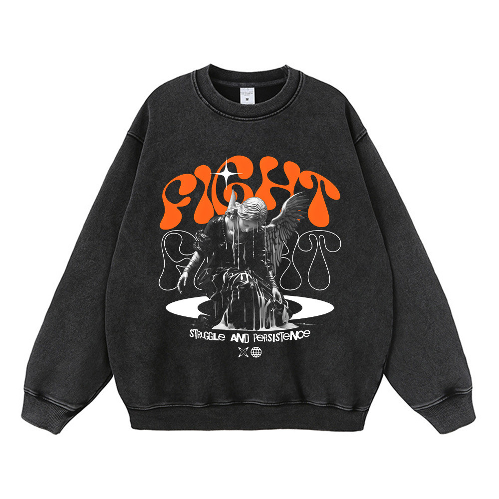 Floral print crew neck sweatshirt