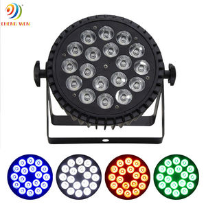 18*10W ไฟอลูมิเนียมแบบเชลล์โหมดเสียง LED พาร์สามารถไฟเวทีไฟสวนสีสันสดใสแผงควบคุม DMX