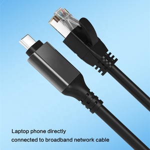 USB <strong>Type</strong> C to RJ45 Ethernet Cable RJ45 Cable Directly <strong>Connected</strong> Gigabit LAN <strong>Network</strong> Adapter for MacBook Pro/Phone - Product Image 3