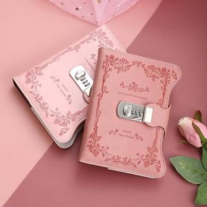 Bloc de notas de diario de cuero de salida de fábrica, diario impreso con logotipo personalizado, cuaderno de cuero PU con cerradura - Product Image 4