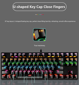 CSX K7 <strong>Custom</strong> 87 Keys Usb Wired Teclado <strong>Computer</strong> Hardware Blue Switch Rgb Gamer Gaming Mechanical <strong>Keyboard</strong> - Product Image 2