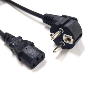 16A 250โวลต์ยุโรปมาตรฐานยุโรป7/7 Schuko เสียบไปที่มุมขวาสาย C13หลัก IEC สายไฟสายไฟสายไฟฟ้า AC สำหรับคอมพิวเตอร์ - Product Image 5