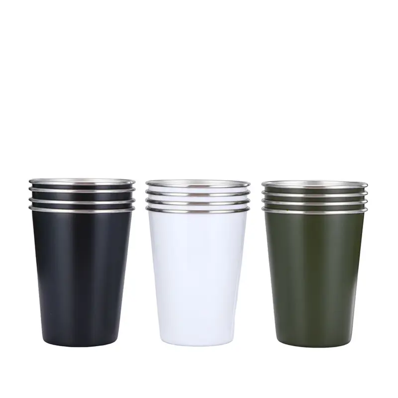 China supplier cheap cold beer pint mug 304 stainless steel stackable cup coffee mug portable wine cups