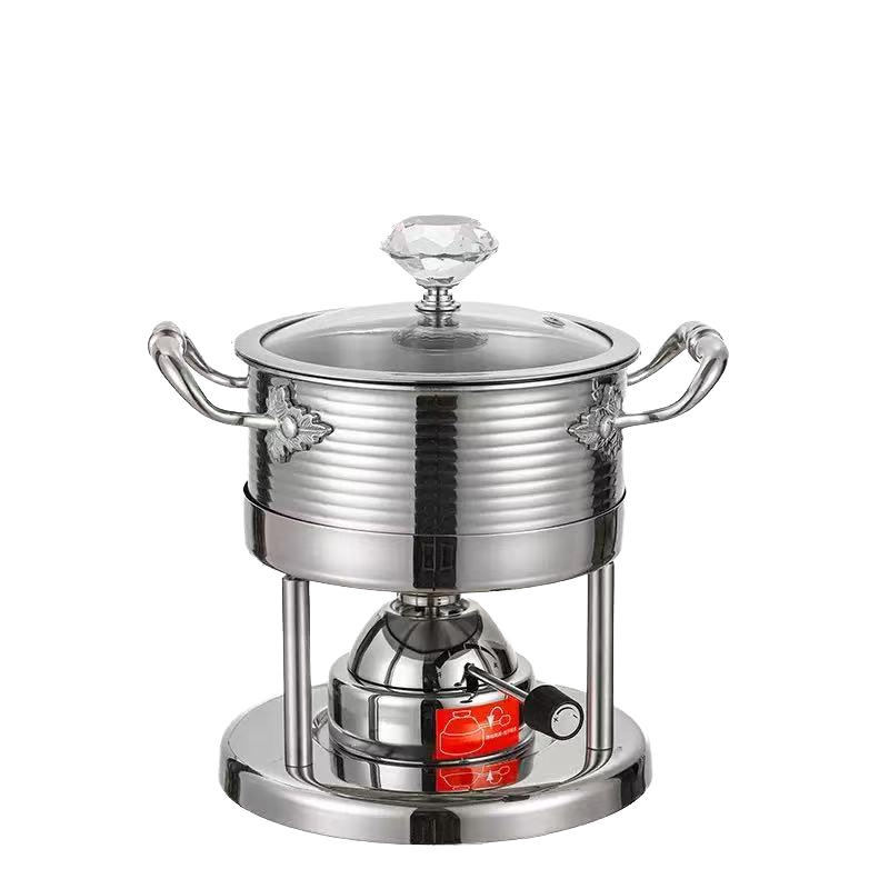 silver-B with glass lid