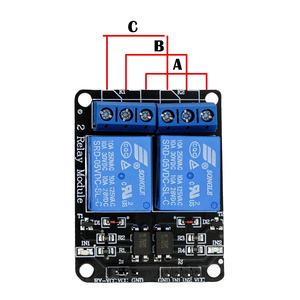 5V 12V Relais modul 2-Kanal-Triggerplatinenabschirmung mit niedrigem Pegel und Optokoppler-Relais ausgang für PIC AVR ARM MCU - Product Image 3