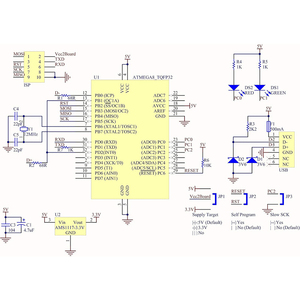 51 AVR ATMEGA8 programmatore USBasp USB ISP 10 Pin USB programmatore 3.3V/5V con cavo