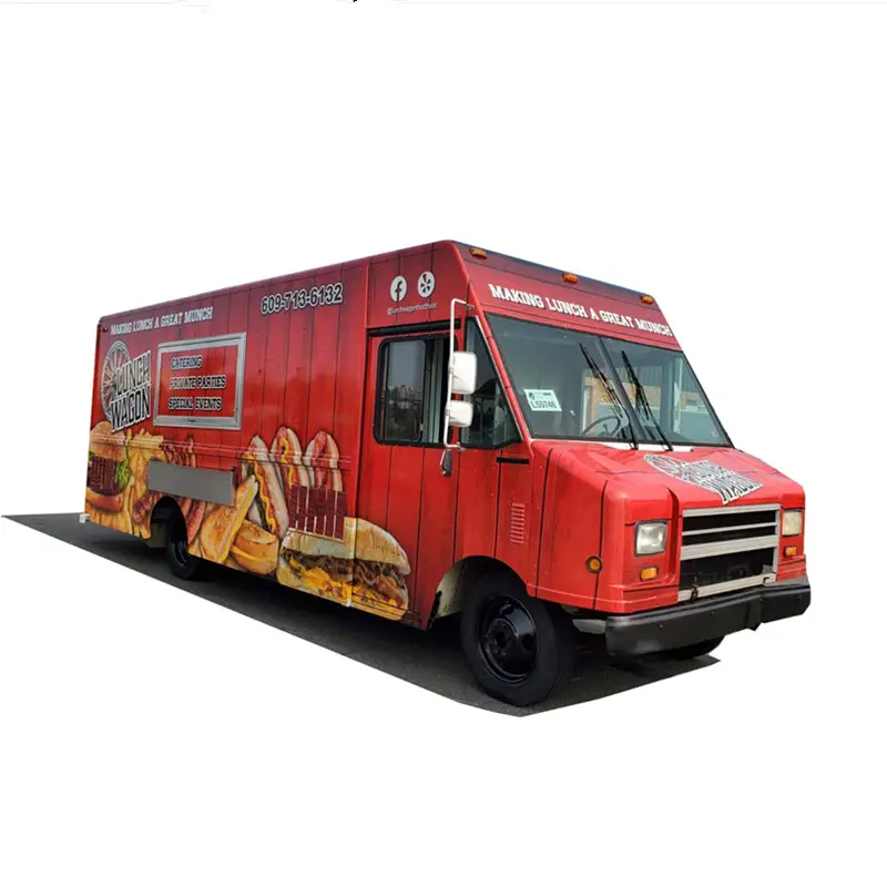 OEM 5 metri carrello per alimenti lungo cucina Mobile Catering Van gelato chiosco Hot Dog chiosco Taco forno Pizza camion elettrico per alimenti