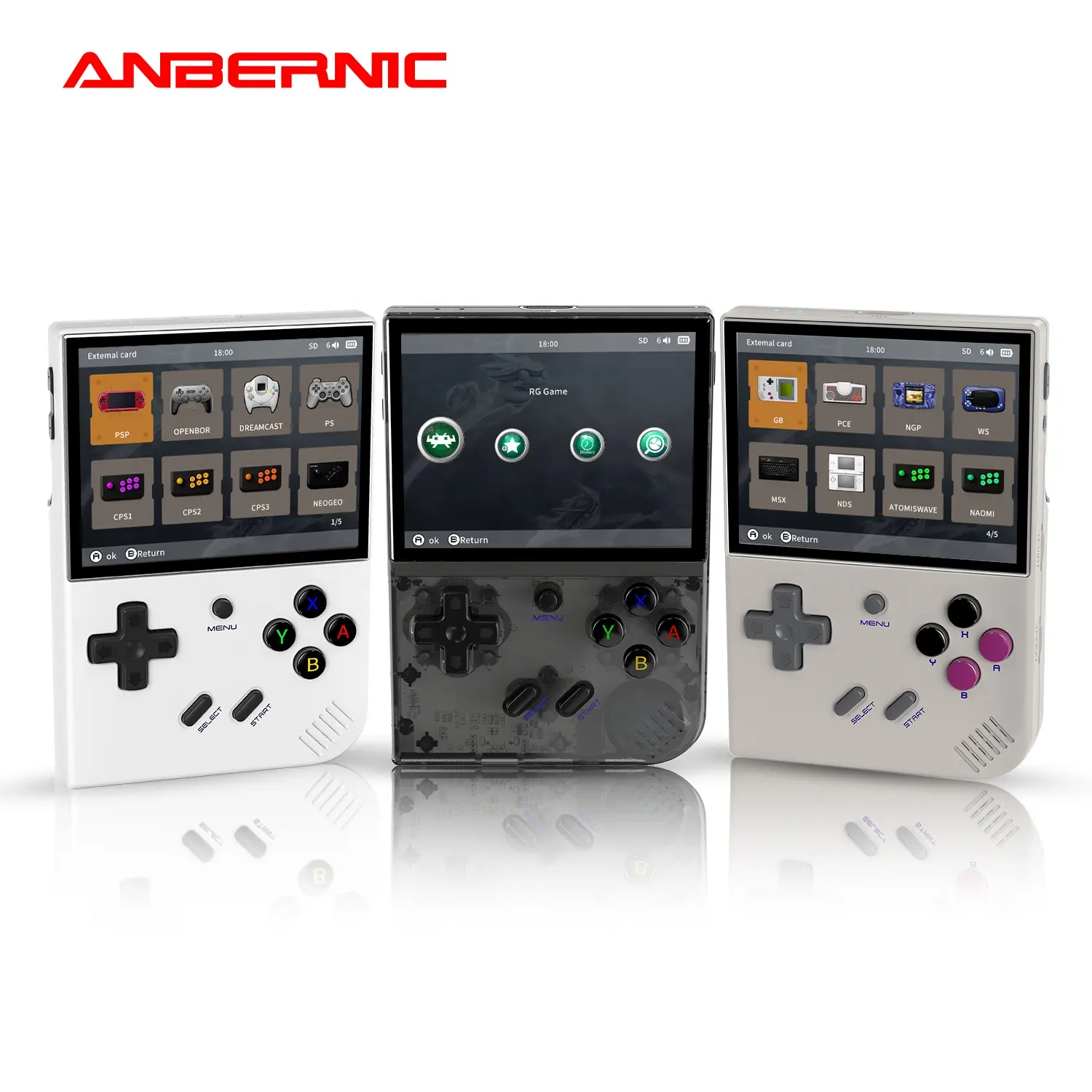 ANBERNIC RG35XX Plus ألعاب فيديو محمولة وحدة تحكم في الألعاب محمولة لعبة H700 مشغل واي فاي مدمج ببطارية