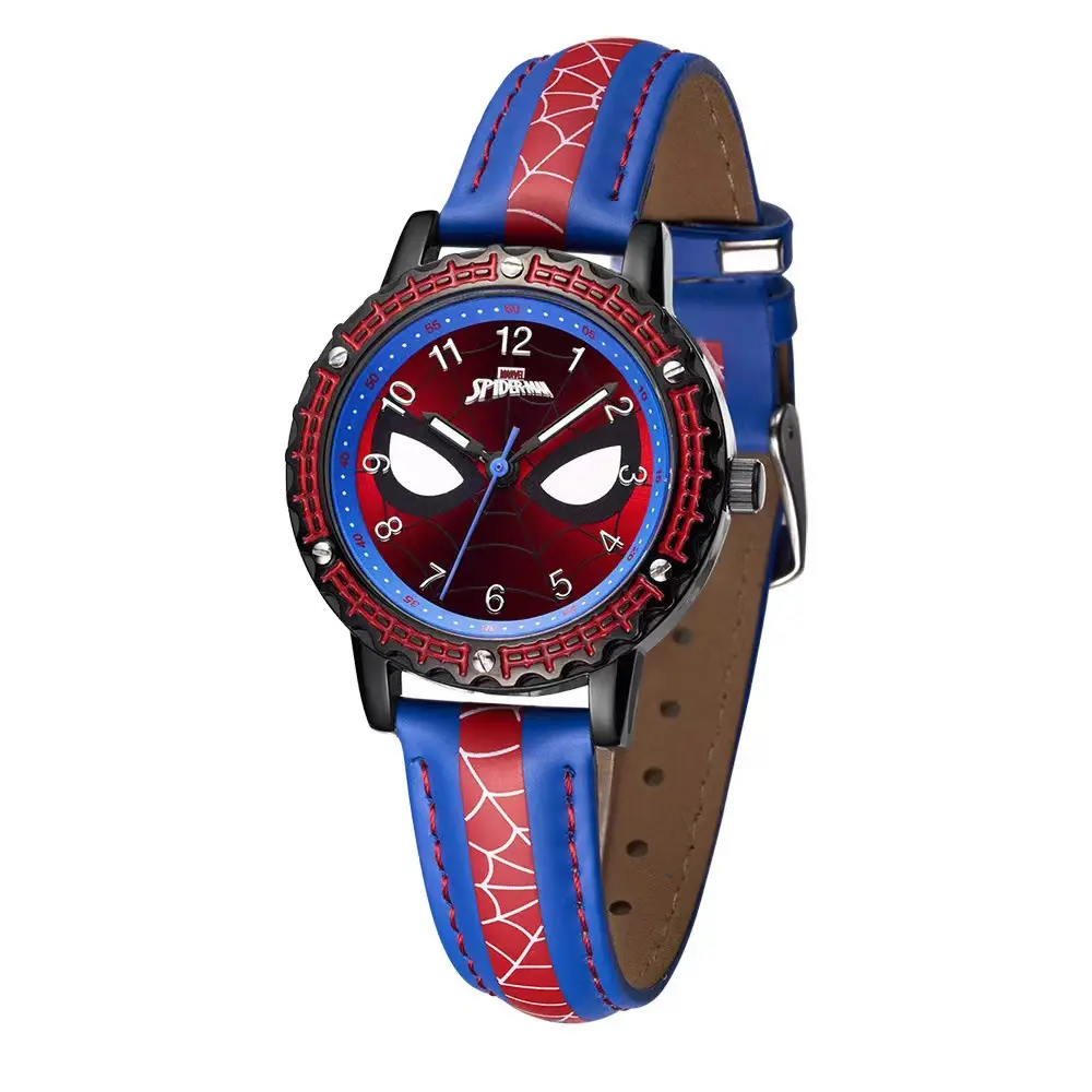 Nieuwe Kinderen Kinderen Jongens Cartoon Horloge Superheld Marvel Spider Man Horloge Cool Kids Horloges