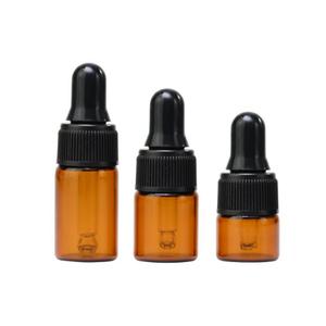 价格便宜1毫升2毫升3毫升5毫升分钟琥珀色玻璃滴管瓶带黑色瓶盖 - Product Image 5
