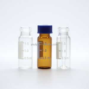 قنينة زجاجية للمختبر شفافة أو كهرماني قارورة زجاجية بمختبر <span class=keywords><strong>HPLC</strong></span> بغطاء لولبي من البلاستيك PP - Product Image 1