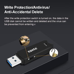 Kdata USB 3,0 Flash Drive 4GB Capacidad Memoria Disco Stick en Key and Pen Style con interruptor de protección contra escritura encriptado - Product Image 6