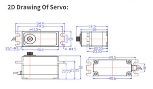 OEM ODM 7,4 В 25 кг 90 об/мин последовательный автобус Smart Servo 360 магнитный кодер алюминиевый сплав корпус используется бесщеточный мотор металлическая коробка передач - Product Image 3
