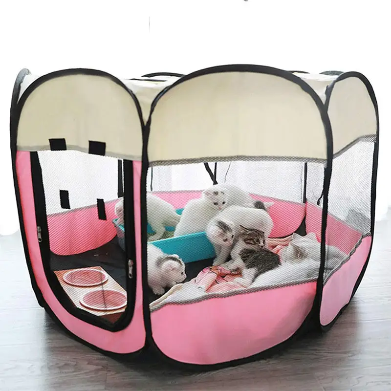 Portatile all'aperto pieghevole cane gatto tenda recinzione cuccia semplice recinzione sala di consegna
