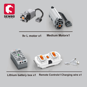 SEMBO <strong>BLOCK</strong> Technology Pieces of Building <strong>Blocks</strong> Remote Control Universal M / L Motor Power Pack Group - Product Image 1