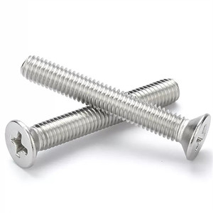 DIN965 M2 M2.5 M3 M4 X 10mm M5 M6 M8 Counter Sunk <strong>Screw</strong> Metric Stainless Steel Cross Recessed Phillips Flat Head Machine <strong>Screw</strong>