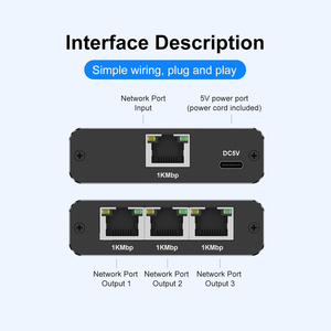 Divisor RJ45, divisor Ethernet, adaptador de 1 a 2/3/4, extensor de Cable de red de Internet, acoplador RJ45 para PC, portátil, TV Box, enrutador - Product Image 4