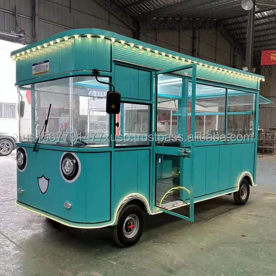 Extérieur électrique nourriture voiture chariot camion van mobile bar nourriture caravane mobile restaurant cuisine nourriture sur roues