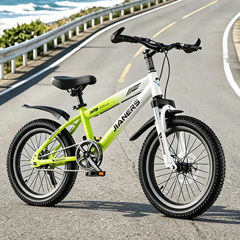 Gradient mint green-single-speed-disc brake-shock absorption