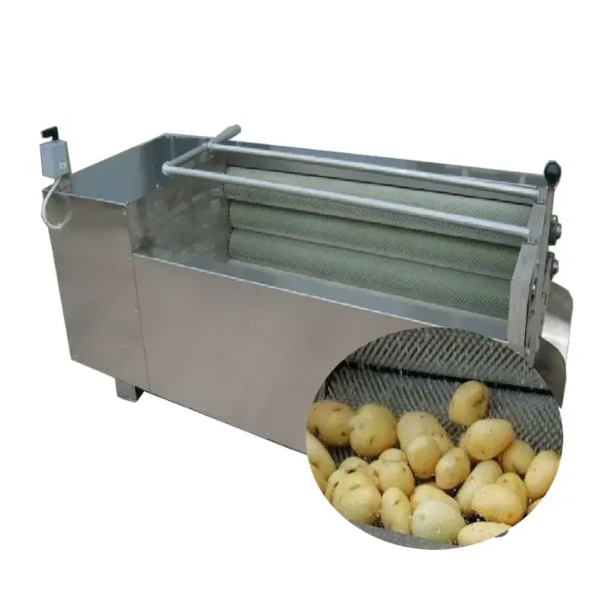 Carotte Pomme De Terre Oignon Légumes Automatique Brosse De Nettoyage De Fruits Taro Manioc Gingembre Lavage Machine À Éplucher Brosse Éplucheur De Pommes De Terre