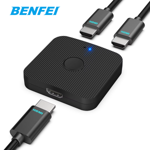 Interruptor HDMI personalizado 4K @ 60Hz, conmutador HDMI bidireccional 2 entradas 1 salida, 1 entrada 2 salidas, compatible con 4K 3D HD 1080P