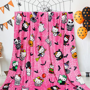 Vua Kích Thước Trẻ Em Lông Cừu Chăn Ấm Dày In Động Vật Ném Chăn Cho Mùa Đông Halloween Trang Trí Nội Thất - Product Image 1