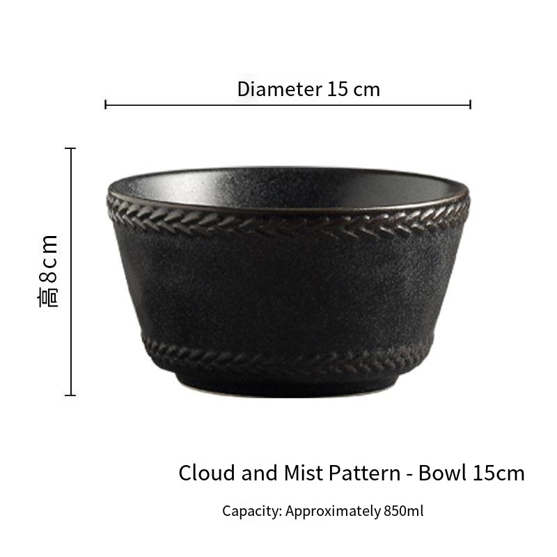 Bol de rythme noir de 6 pouces