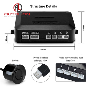Conjunto universal de 4 sensores de marcha atrás, sensores de alta calidad compatibles con la mayoría de los vehículos - Product Image 4
