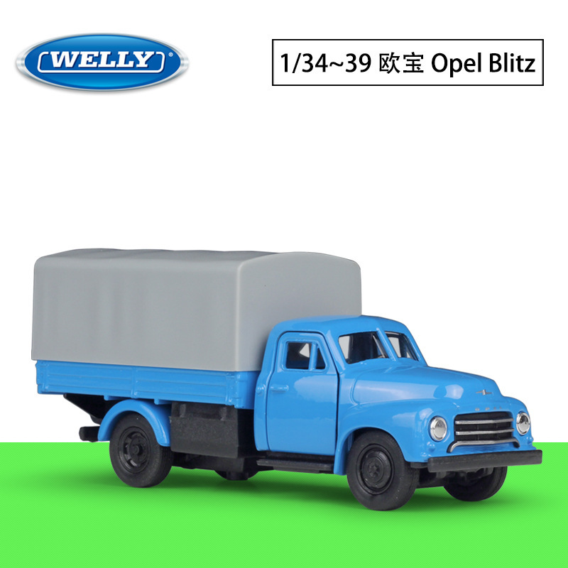 Camioncino Opel Blitz con capote, blu