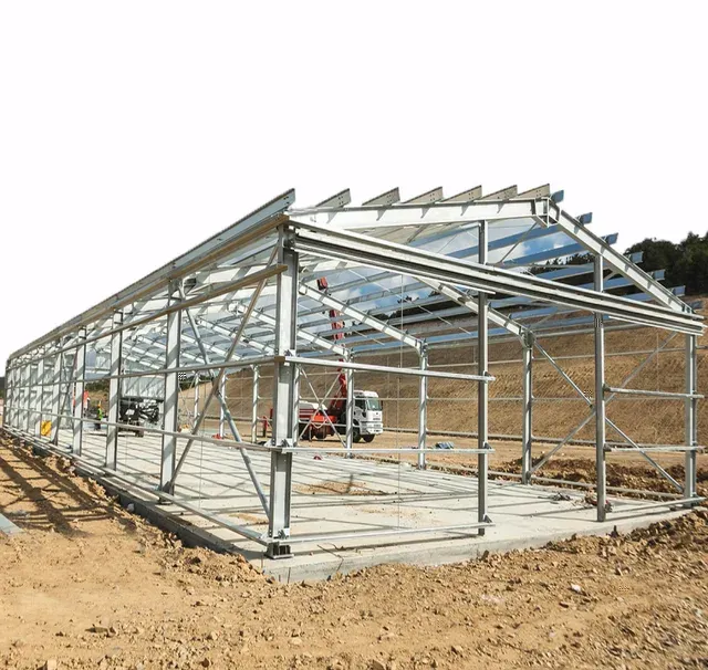 Costruzione leggera galvanizzata della struttura d'acciaio dell'officina industriale prefabbricata della fabbrica di basso costo