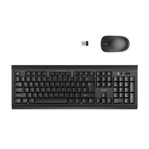 NUEVO Teclado y mouse inalámbricos personalizables Ergonomía Chip inteligente Teclado silencioso Ratón Combo Negro - Product Image 1
