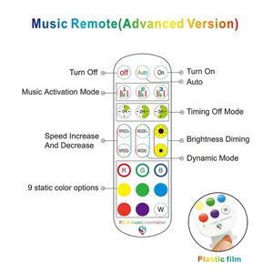 Мультиопциональные клавиши Белые автоматические умные Wifi Blue Tooth Music APP Универсальные светодиодные неоновые полосы света Rgb пульт дистанционного управления - Product Image 4