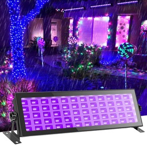 144w הוביל מנורה שחורה אולטרה סגול 395nm מוט אור ip66 אור שחור עמיד למים עבור זוהר מסיבה ניאון תפאורה halloween הבמה תאורה