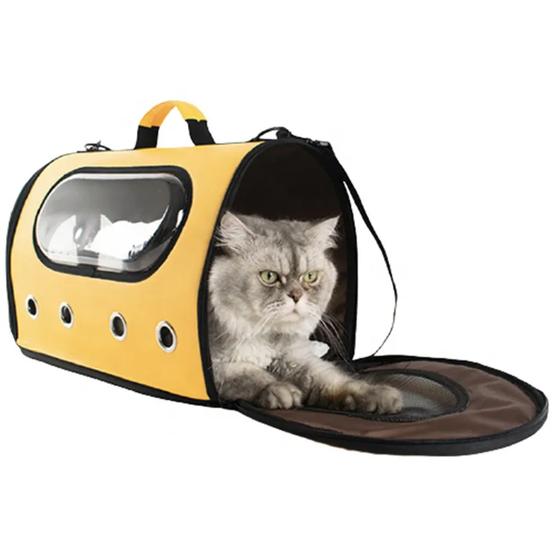 กระเป๋าเป้สะพายหลังสำหรับใส่สัตว์เลี้ยงกันน้ำระบายอากาศได้ดีกระเป๋าหนังสำหรับแมวและสุนัข