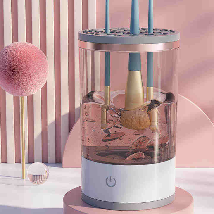 Portable Electronic Makeup Brush Cleaner USB Powered Tool for All Sizes Makeup Brush Sets for Household Use