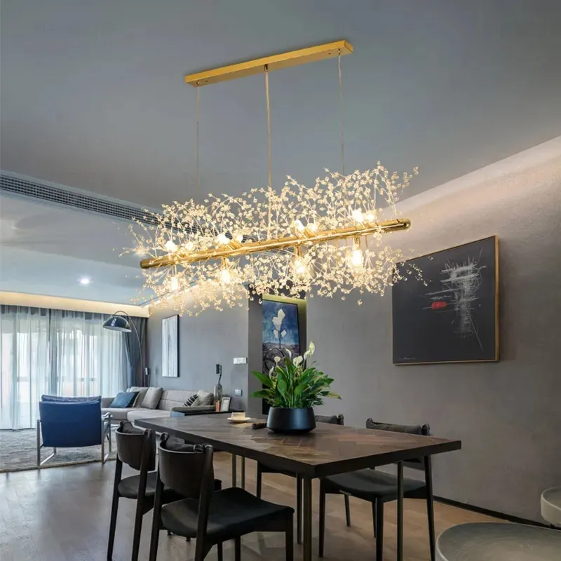 Modern kristal avize aydınlatma lambası Led kolye asılı ışık cilalar De Cristal lamba restoran avizeler ışık