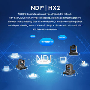 Runpu V60XL-N Hot Lecture Broadcast NDI HX POE 20X HD1080P SDI PTZ Optics Conference Room Camera AI Track Live Streaming
