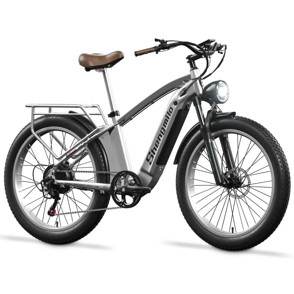 Bicicleta eléctrica de largo alcance para adultos, 26 pulgadas, 500W, 48V, 15Ah, potente bicicleta de montaña gruesa