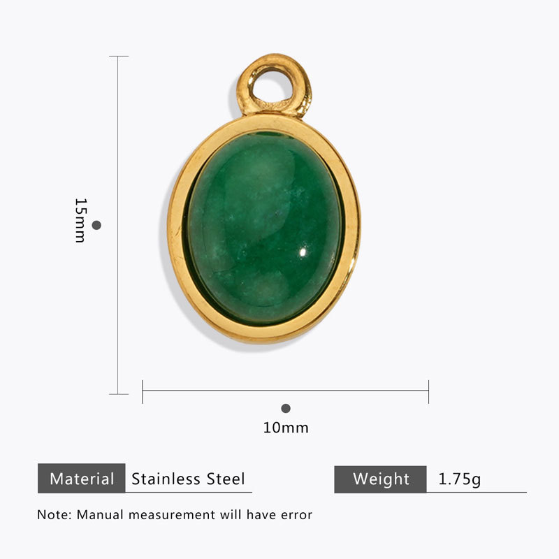 Agate verte dorée 1