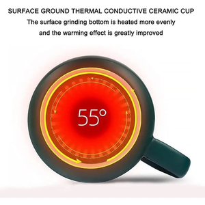 Constant Temperature <strong>Cup</strong> Creative Heating Coffee Mug Warmer Smart Vacuum <strong>Cup</strong> 55 <strong>Explosion</strong> Proof Heater Gift Set for Home Office - Product Image 3