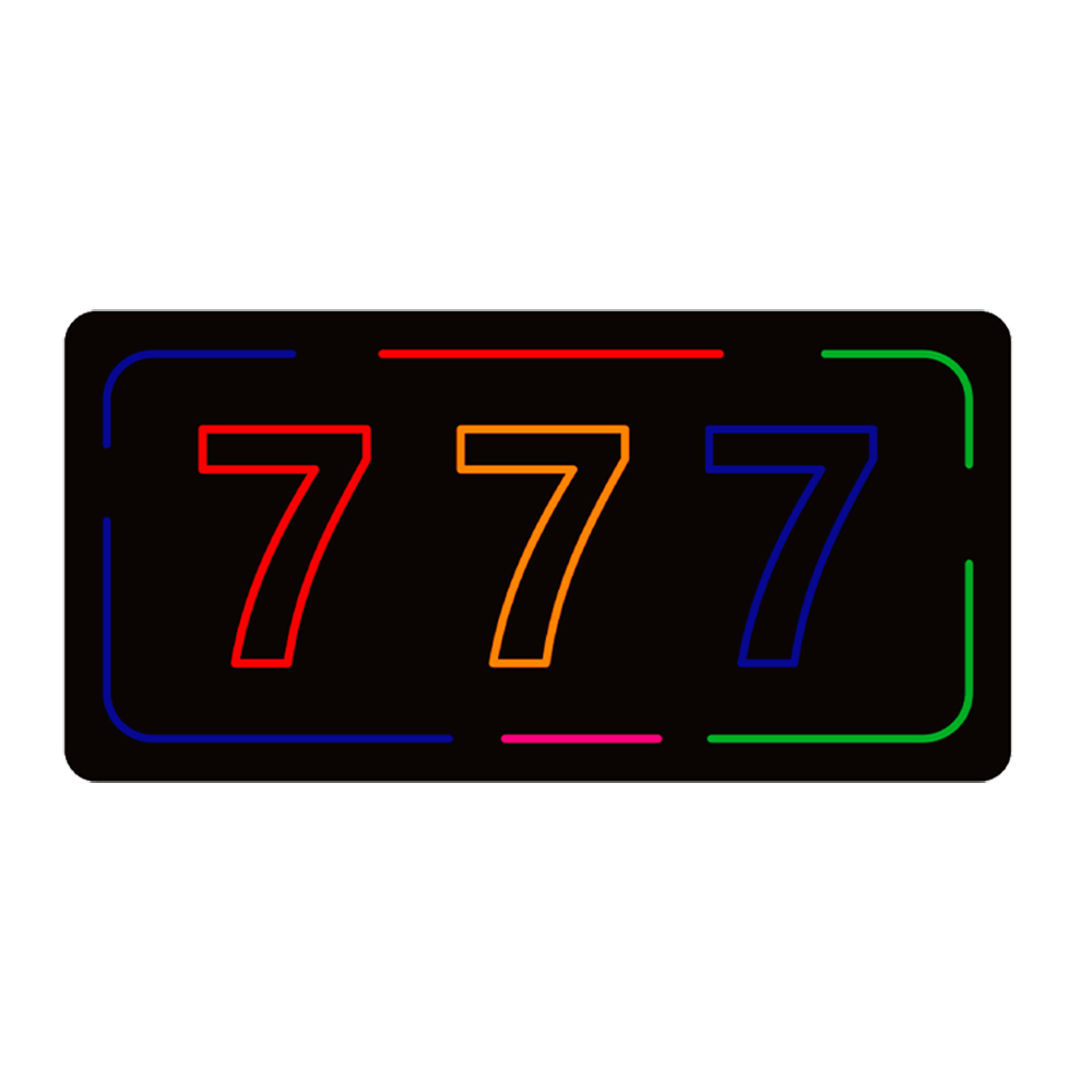 777 neon sign
