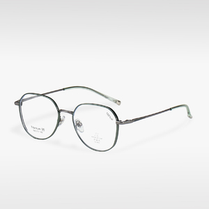 T22513Fashionable kore tarzı yarı-titanyum kare çerçeve kadın optik çerçeve anti mavi ışık gözlük optik çerçeve - Product Image 4
