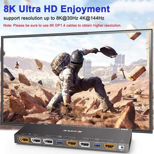 热卖8K DP USB KVM交换机，带USB3.0新品低价KVM鼠标和键盘支持充足库存 - Product Image 4